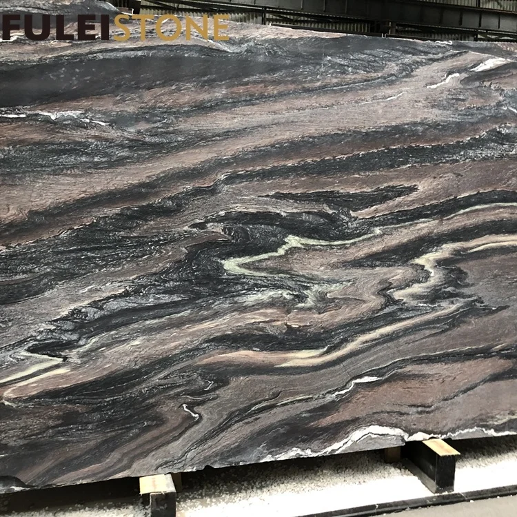 Natural Luxury Marble Stone Landscape Purple Polished Purple Quartzite Slab for Tiles, Panels and Countertops