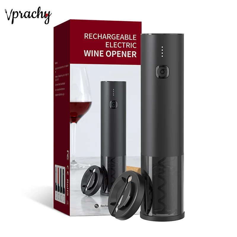 New Arrival Electric Wine Opener One-button Rechargeable Electric Corkscrew Wine Opener for Kitchen