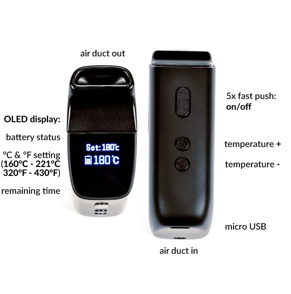 
Europe Hot Selling FENIX Vaporizer Electronic Cigarette Kit OLED Display Quartz Tank Fenix Mini Dry Herb Vaporizer 