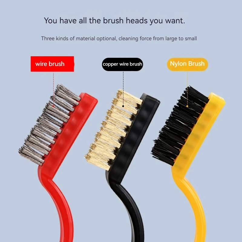Gas stove cleaning brushes 3 small wire brushes for kitchen appliances range hood stove cleaning tools