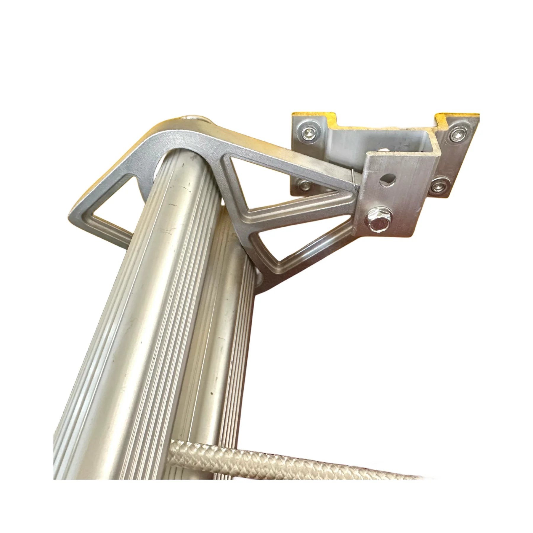 Fiberglass Telescopic Rope Extension Folding Ladder With Hooks