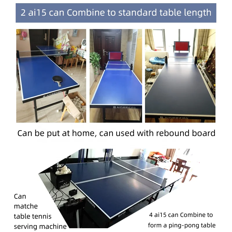 PINGPANGWANG Ai15 assembly type table tennis tables Portable pingpong Training Equipment in indoor OEM