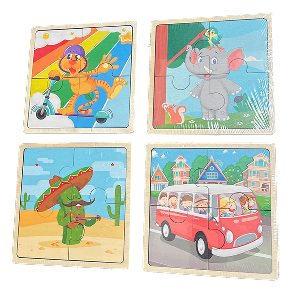 NERS Kindergarten UV Lamination Cardboard Coated 10 Kinds Board Picture Puzzle
