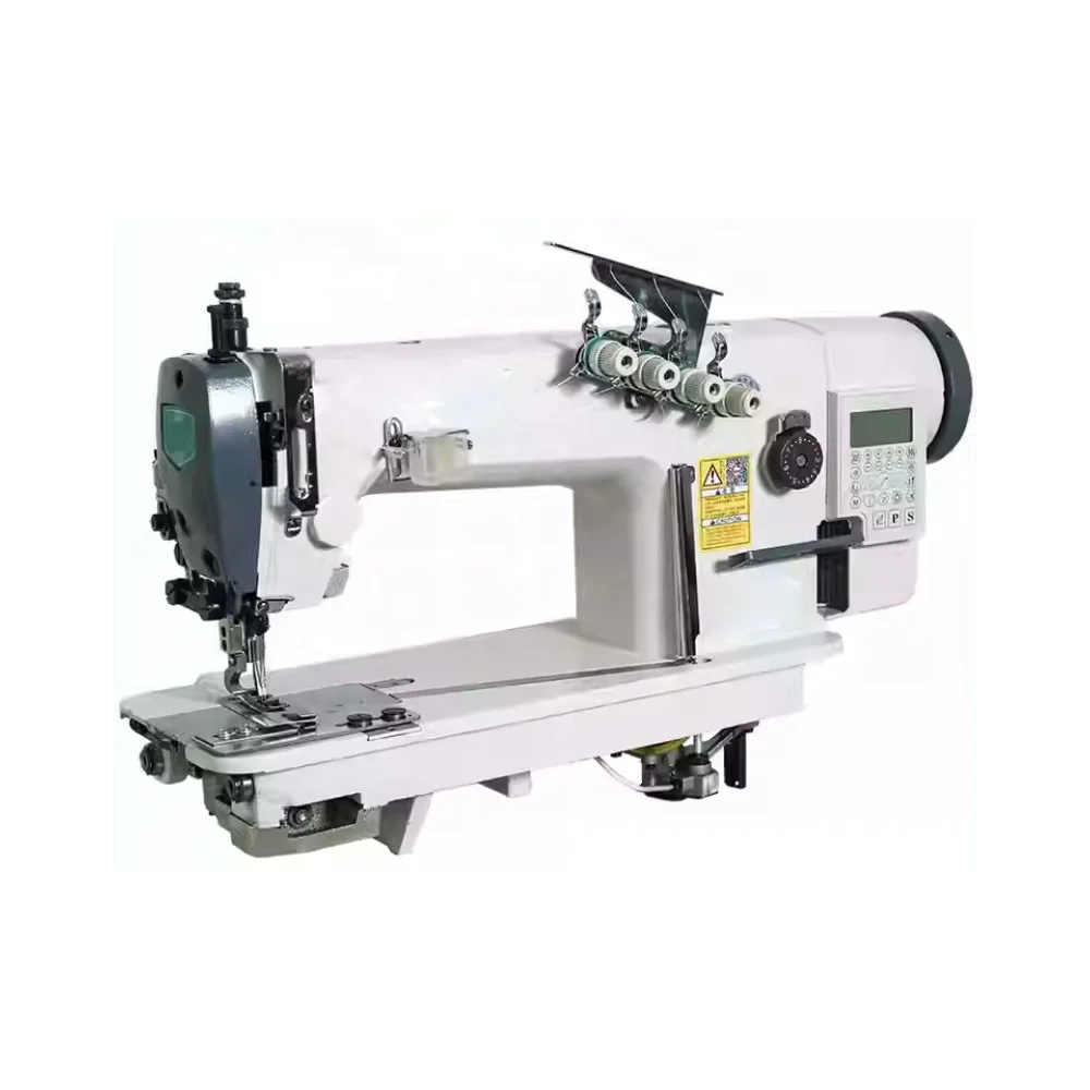 QK357 Synchronous chain double needle machine plastic strip automatic feeding sewing machine for advertising light box
