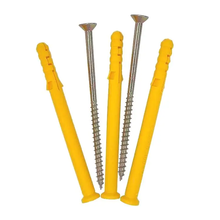 Small Yellow Croaker Plastic Expansion Pipe Nylon Expansion Bolt Screw Anchor Plug 8*120