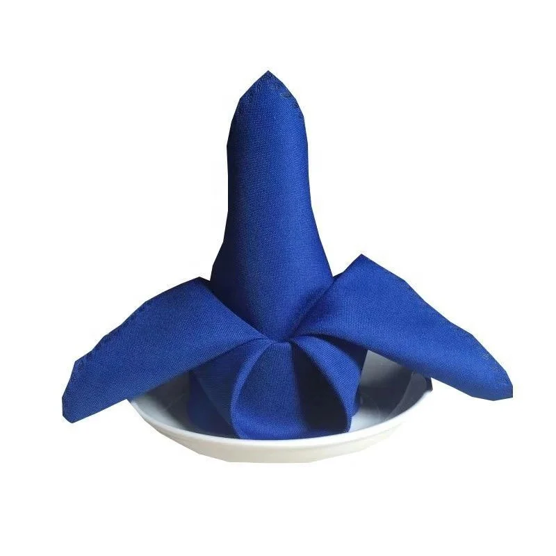 Hot Sale Table Dinner Napkin Wedding Napkins for Party Hotel Restaurant Decoration Customized Logo Polyester Opp Bag CLASSIC