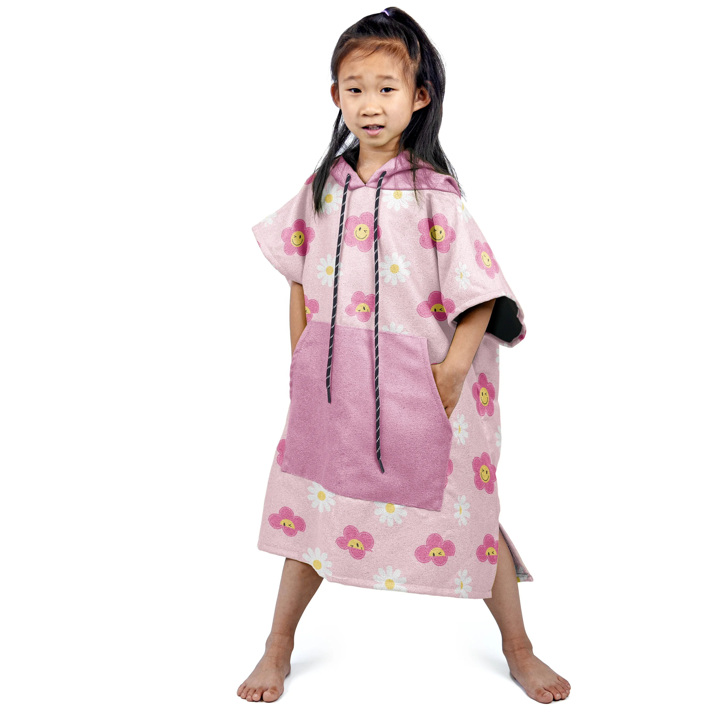 Children Hooded Poncho Swim BeachTowel for Girls & Boys