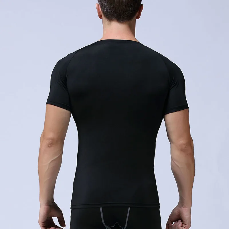 High Quality Mens T Shirt Casual Custom T-Shirt Printing Sport Gym Spandex Cotton Plain Black T Shirt OEM Wholesale