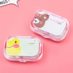 2021Lovely Candy Color Contact lens case Travel Glasses Lenses Box For Unisex Eye Care Kit Holder Container Support Gift