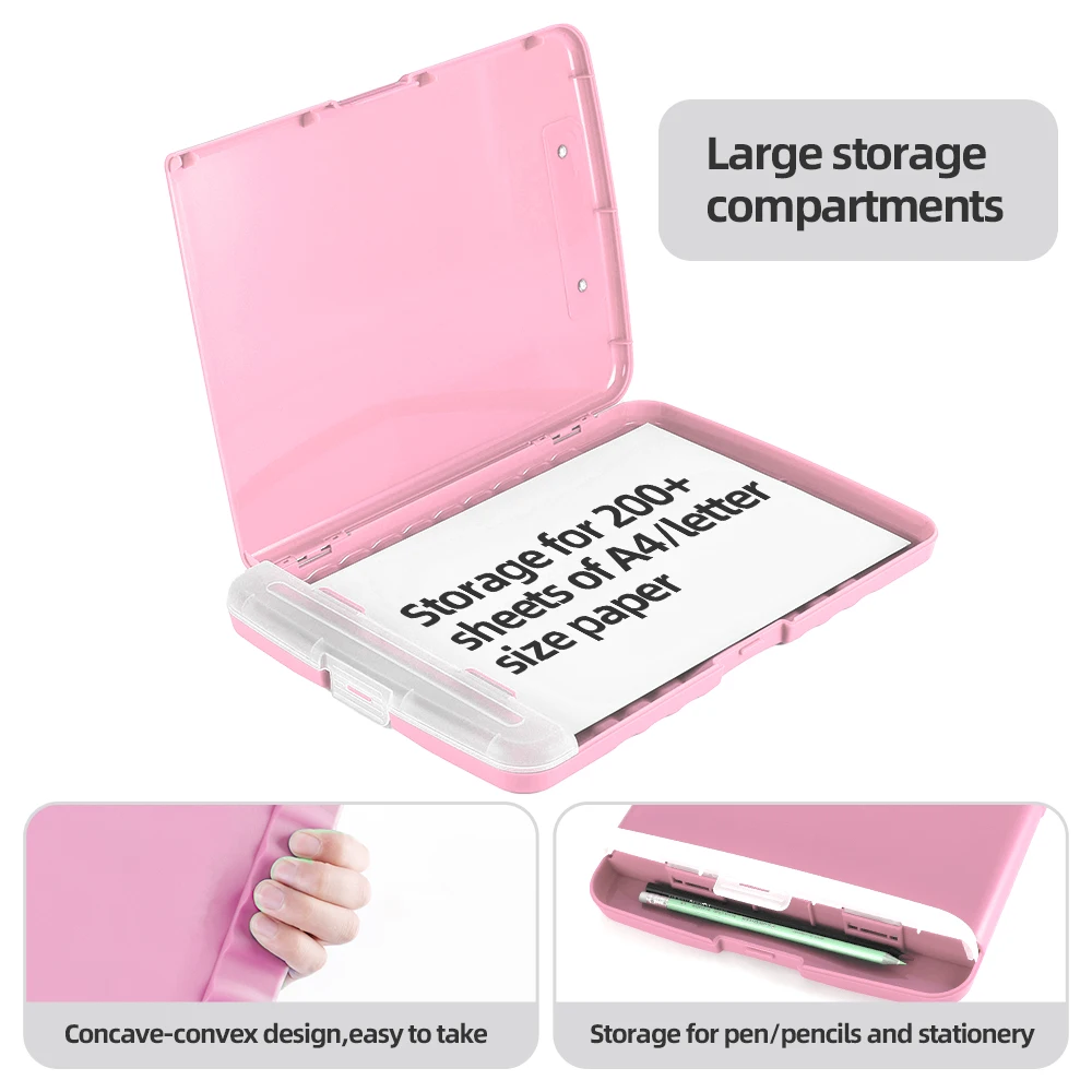 Foldable Nursing Clipboard Store Stationery Document Notebook Portable File Pockets Anatomy Clipboards Lever Arch File Clipboard
