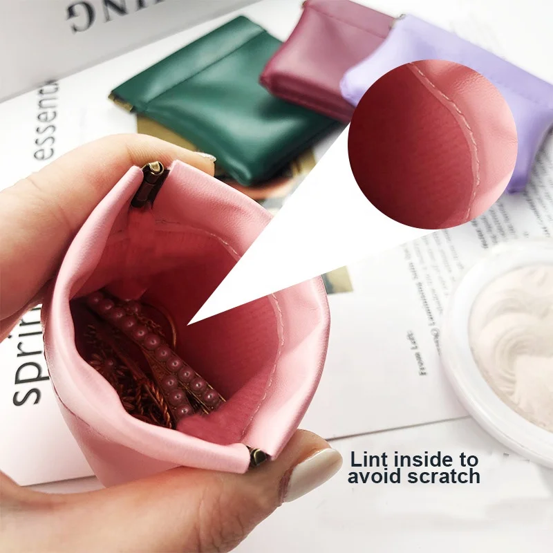 Портативный мини-кошелек для монет из ПУ кожи, Весенняя сумка для хранения наушников и губной помады