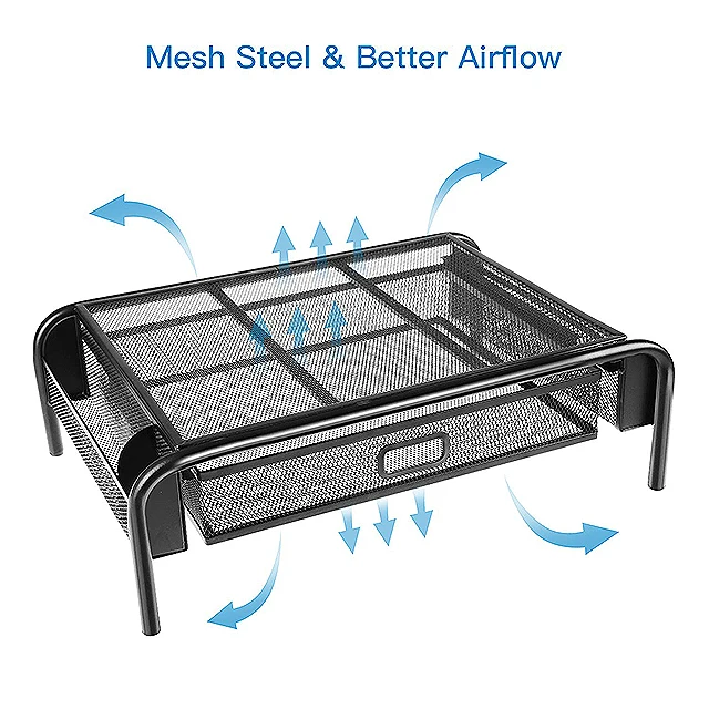 
Mesh Monitor Riser Monitor Stand Laptop Stand Laptop Riser Office Storage 