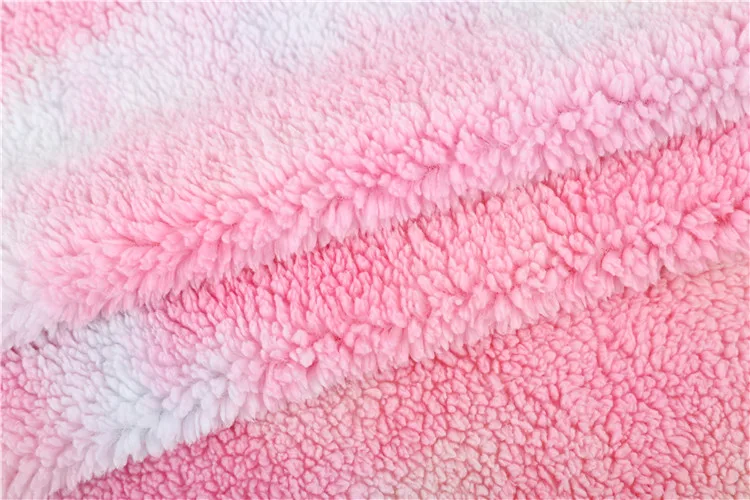 2019 china tie dye technology beautiful printed fleece blanket fabric