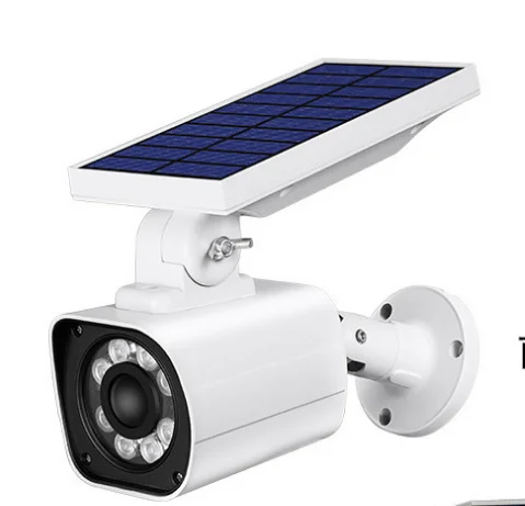 Solar Power Simulation Camera Body Induction Dummy Solar Powered LED Wall Light Lamp Motion Sensor CCTV Security Camera