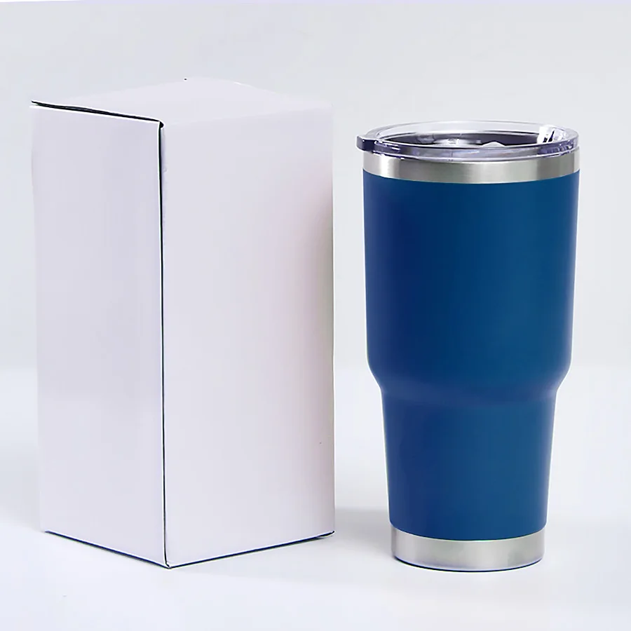 China Supplier 20 oz 30 oz powder coated tumbler cups in bulk double wall stainless steel travel mug vacuum insulated tumbler