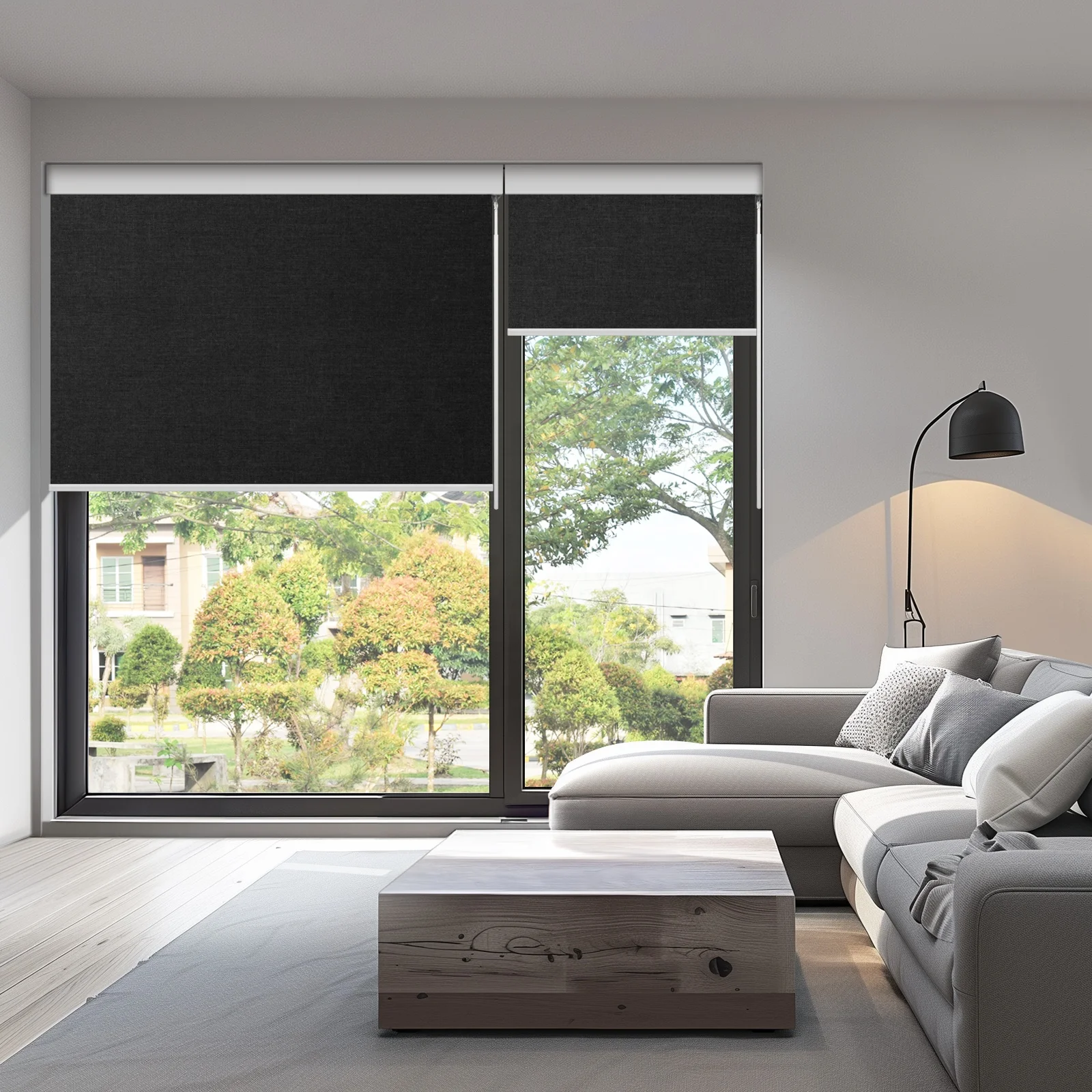 Motorized Smart Indoor Electric Roller Blinds Rechargeable Indoor Persianas Para Ventanas Blackout Roll Blind Curtains