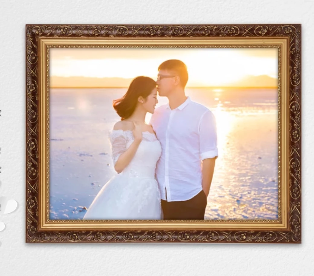 Generous Elegant Princess Vertical Engraved Solid Customized Logo Fashionable Environment Friendly Photo Plaster picture frame