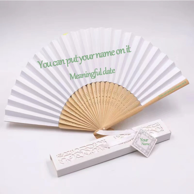 Japanese Chinese Vintage Bamboo Crafts Summer Folding Hand Fans for Wedding Dancing Party HandheldFans