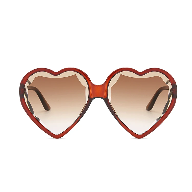 Oversized Designer Sunglasses  Party Love Heart Shape Trendy UV Sun glasses Women