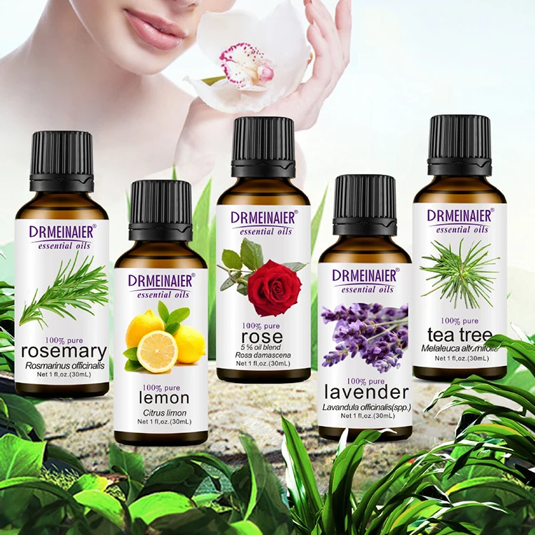 Custom Pure Tea Tree Peppermint SPA Body oils Skin Care Essential Oil Gift Set  Lavender aromatherapy essential oil set