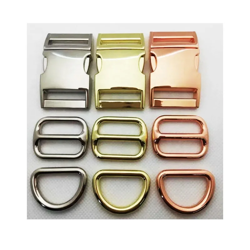 Premium rainbow plating  25mm iridescent dog collar quick release rose gold metal buckle Other Bag Parts & Accessories