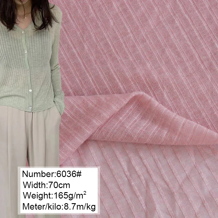 6036#  50%polyester 60%rayon ,knitted fabric for sun protection for the sunscreen clothing and thin coat