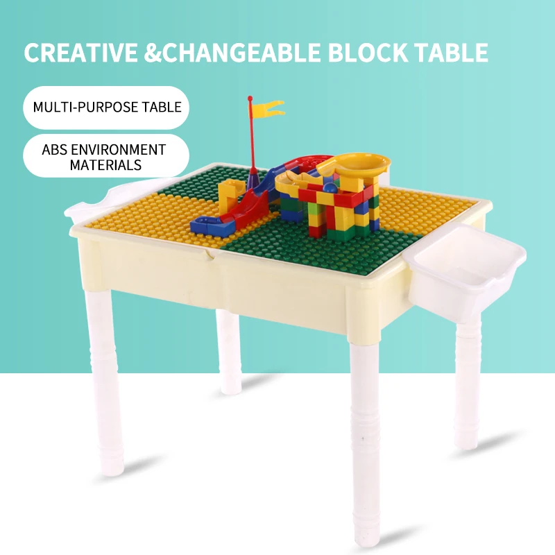 kids furniture lego table with chair factory price lego learning desk on sell