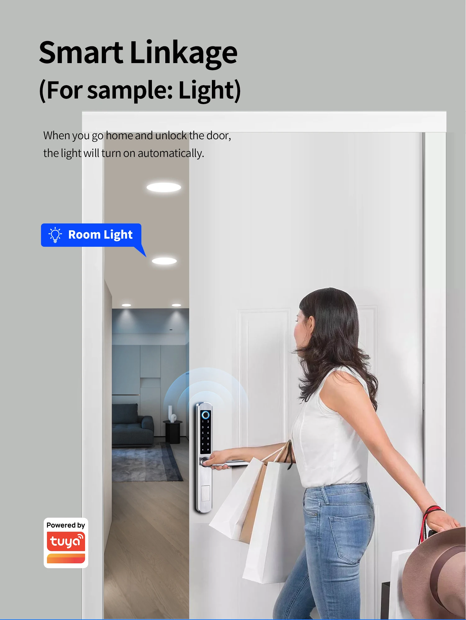 Main Gate Door Security Intelligent Ip65 Smart Digital Fingerprint Lock safe digital tuya wifi smart lock sliding door