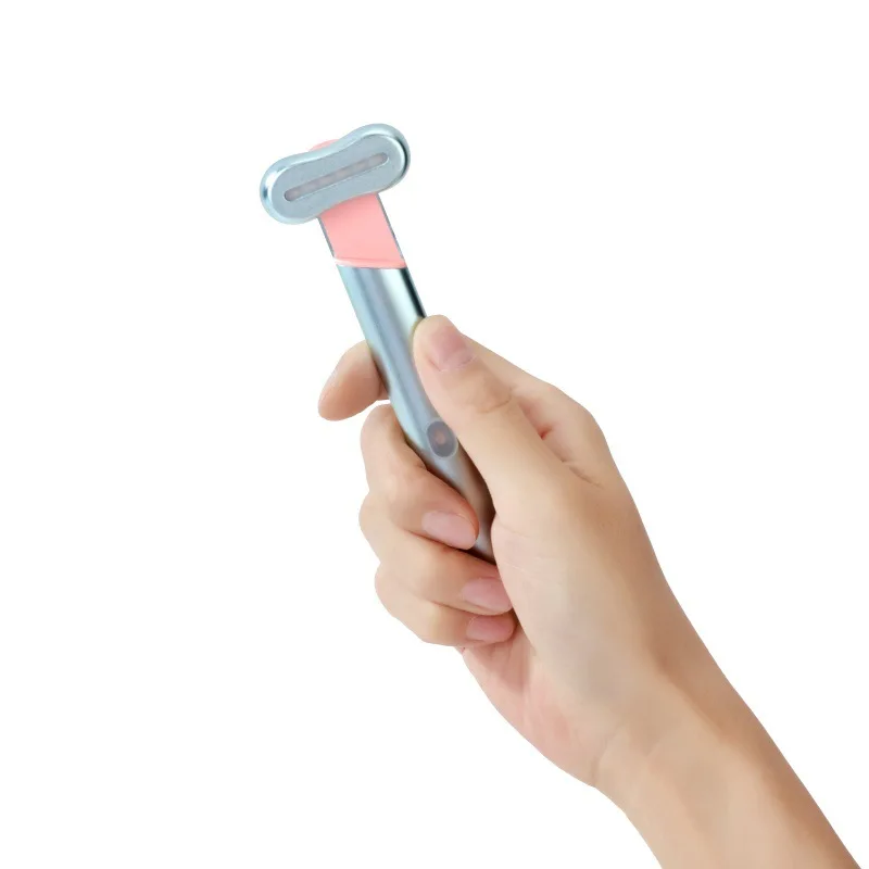 4 in 1 Led Facial Wand Red Led Light Therapy Wand Microcurrent Hot Compress Led Facial Skincare Wand