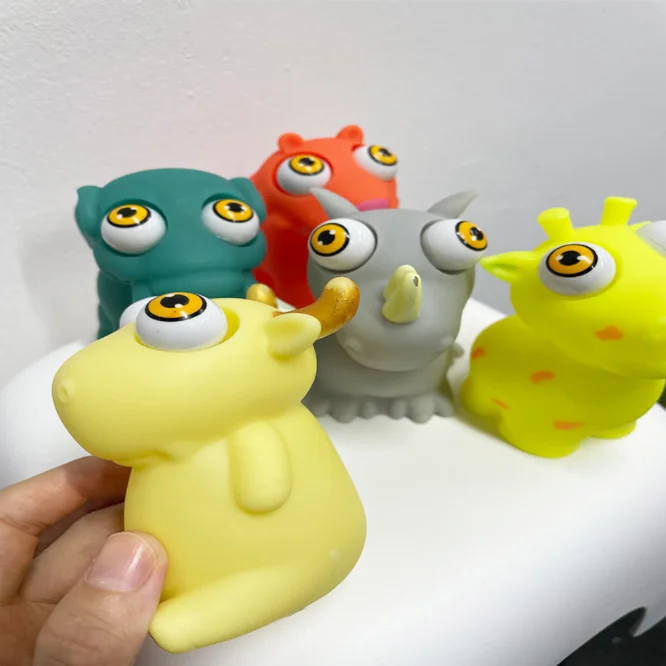 Decompression Fidget Toys Pops Out Eyes Doll Stress Relief Venting Joking Toy Funny Cartoon Animal Squeeze Antistress for kids