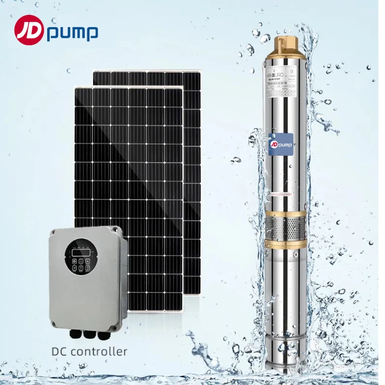 JDpump 24 В 300 Вт 2 5 м 3/ч 36 с пластиковым рабочим колесом из нержавеющей стали бесщеточный Солнечный погружной насос солнечным водяным насосом