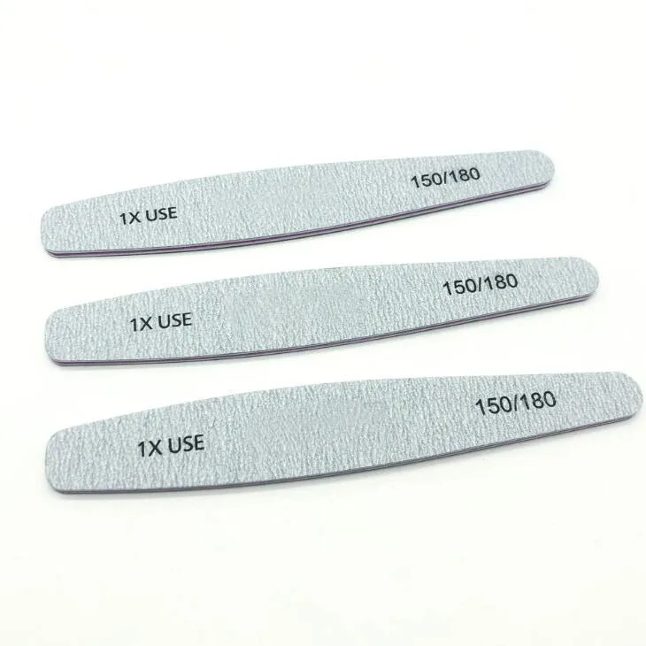 Professional Emery Board Manicure Pedicure Custom Personal Logo 80/80 100/180 Nails File