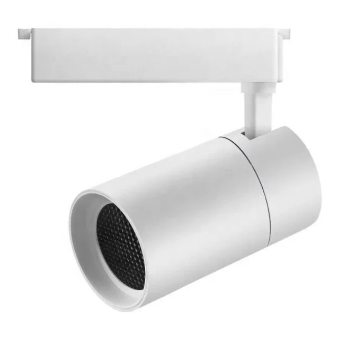CCT adjustable focusable led cob track light cri95 15w 3 phase adapter rail with black honeycomb