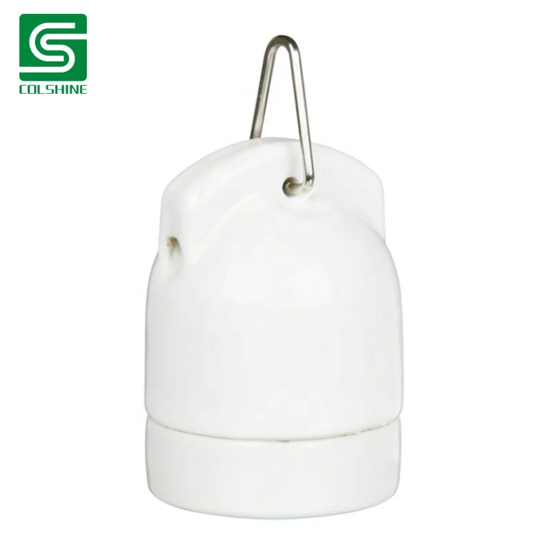 Best Quality Ceramic Lamp Holder Long Life Span Electrical Socket with Hooker