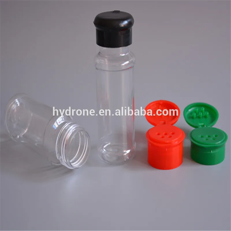 4 OZ Clear Plastic Spice Bottles Jars Containers salt and pepper shaker