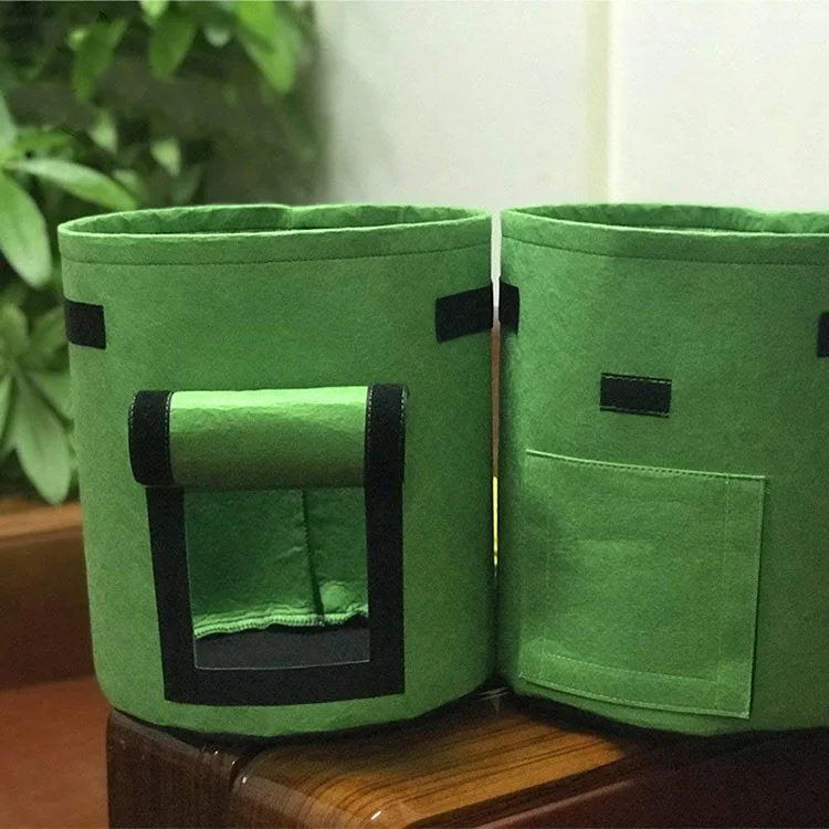 OEM Nonwoven Fabric Pots 5 7 10 Gallon Flower Pot Plants Non Woven Felt Grow Bags Fabric Pots Plant Grow Bags with Handles