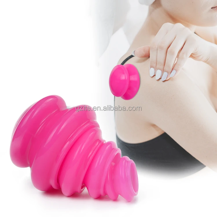 Rose Red Physical Therapy Equipments Self Apply Strong Suction Cupping Set with Bag