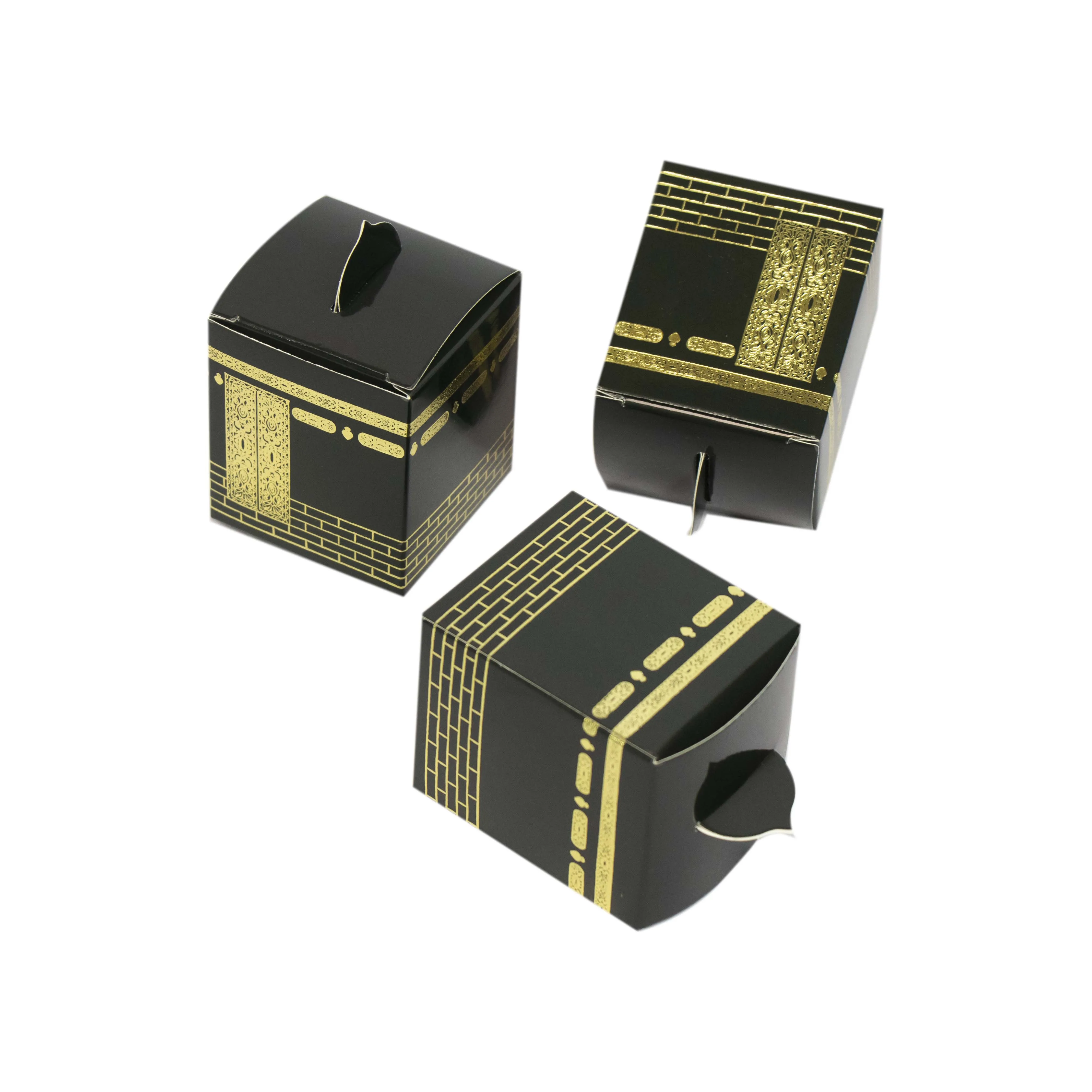 islamic muslim black gold hadj hajj umrah kaaba mini small candy box
