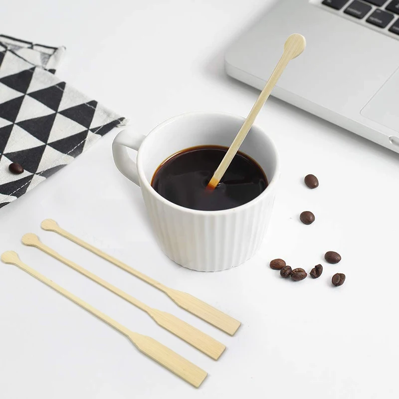 Long Bamboo Coffee Stirrers Cocktail OEM ECO Biodegradable Bamboo Bar Stirrer