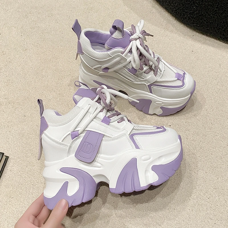 Dropshipping Custom Logo New Wedges Platform Height Increasing Shoes for Ladies Fashion Trend Designer Casual Shoes Women