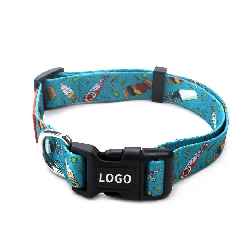 Polyester Sublimation Cartoon Print Pet Neck Collar Dog Collar Pet