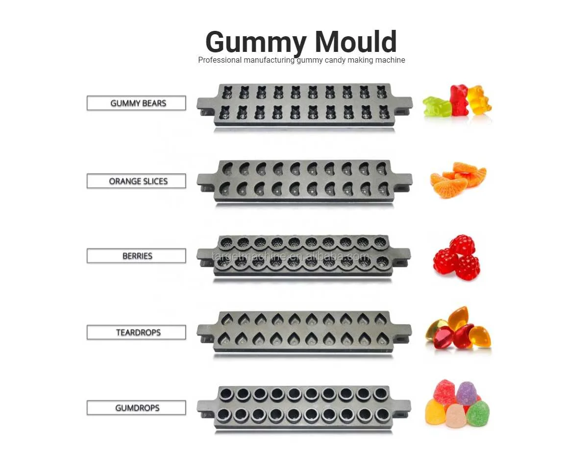 Fully Automatic Mango Flavored Soft Candy Juice Content Gummy Machine and Production Line