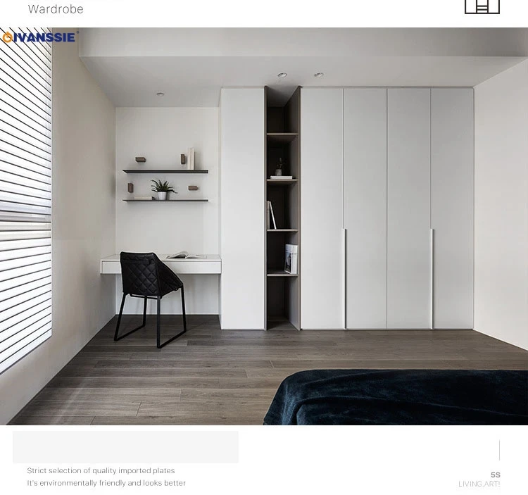 2023 new arrival wall mounted wardrobe dress cabinet wardrobe wooden bedroom wardrobe