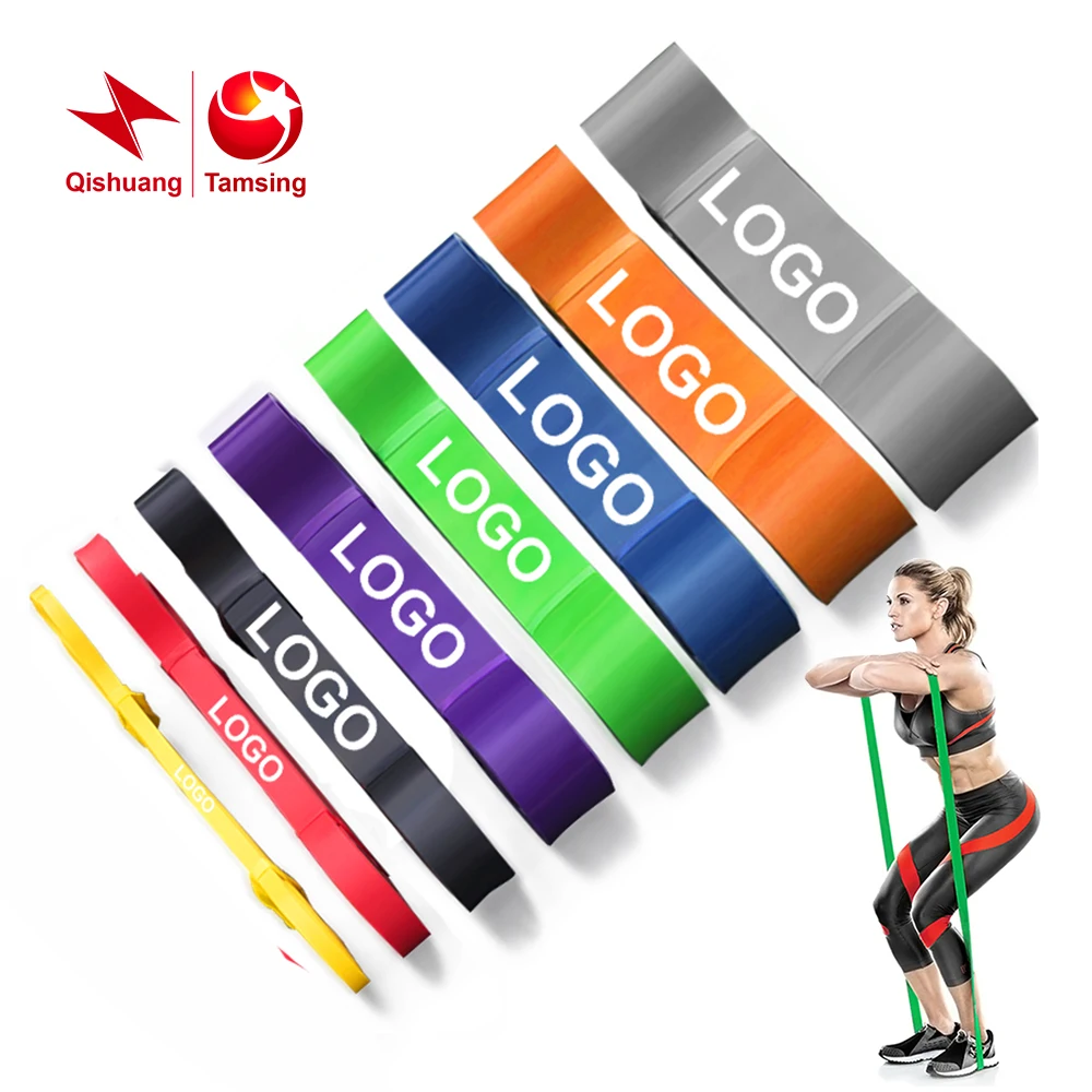Wholesale Workout Pull Up Assist Exercise Band Fitness Long Elastic Band TPE Resistance Stretching Band Set