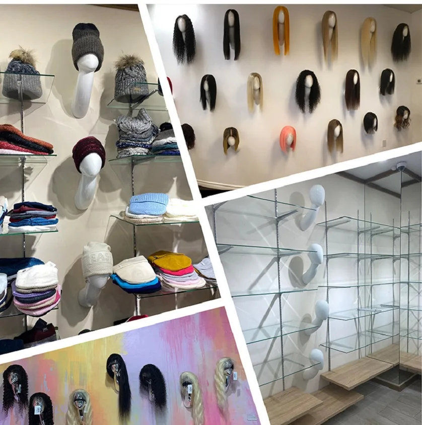 Wigs Display mannequin head wall mount Bust for Wigs Beauty hat scarf Accessories Displaying