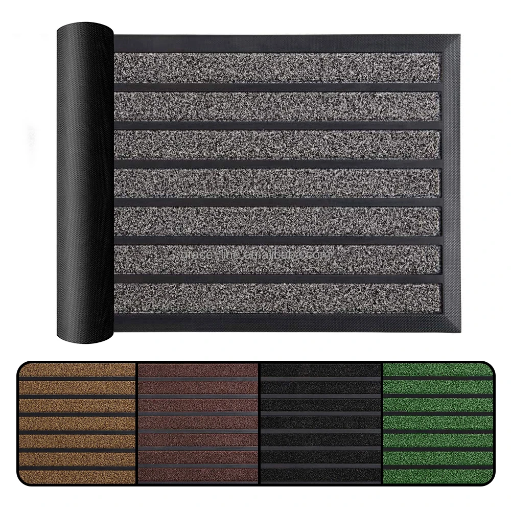Outdoor Low Profile Doormat Floor Patio Grass Snow Carpet Rubber Entrance door mat