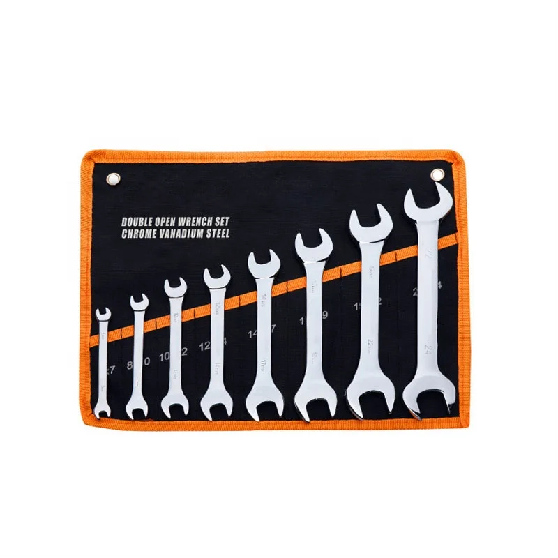 OEM Double off Set Ring Spanner Wrench Set with Canvas Hanging Bag