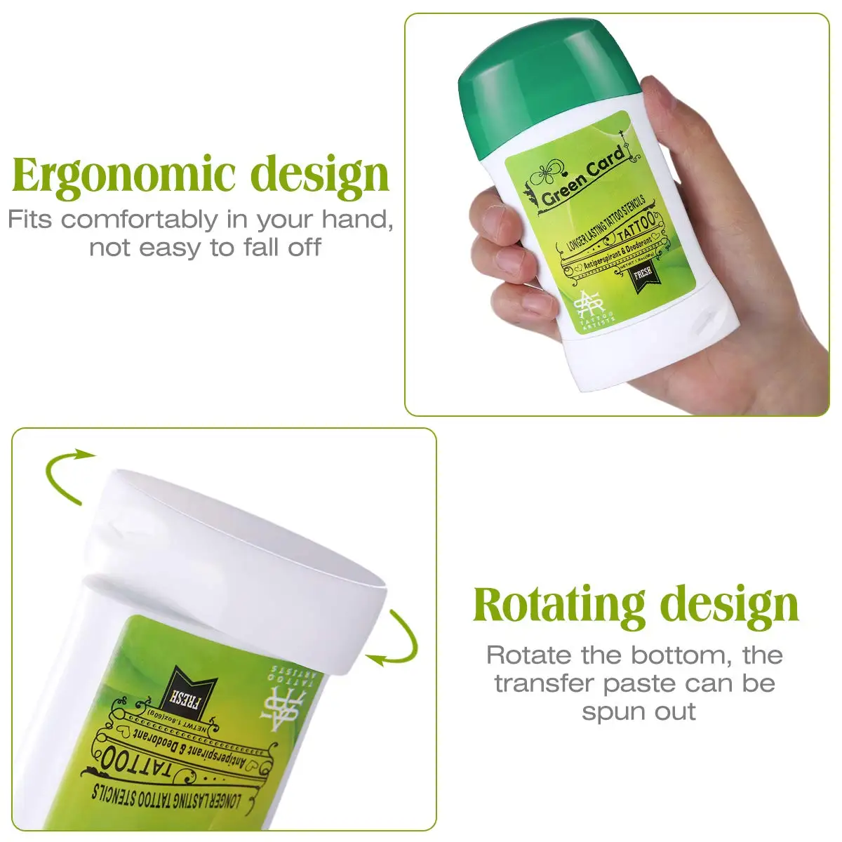 Temporary Tattoo Supplies Accessories Clean Dry Protection Antiperspirant Deodorant Tattoo Transfer Stick