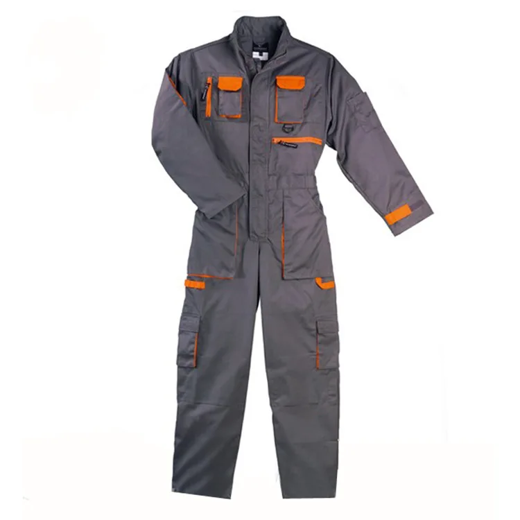 Factory Direct Cheap 65/35 Polyester Cotton Coverall Working Uniform OEM Custom Zip Front Work Clothes Navy Overalls For Men