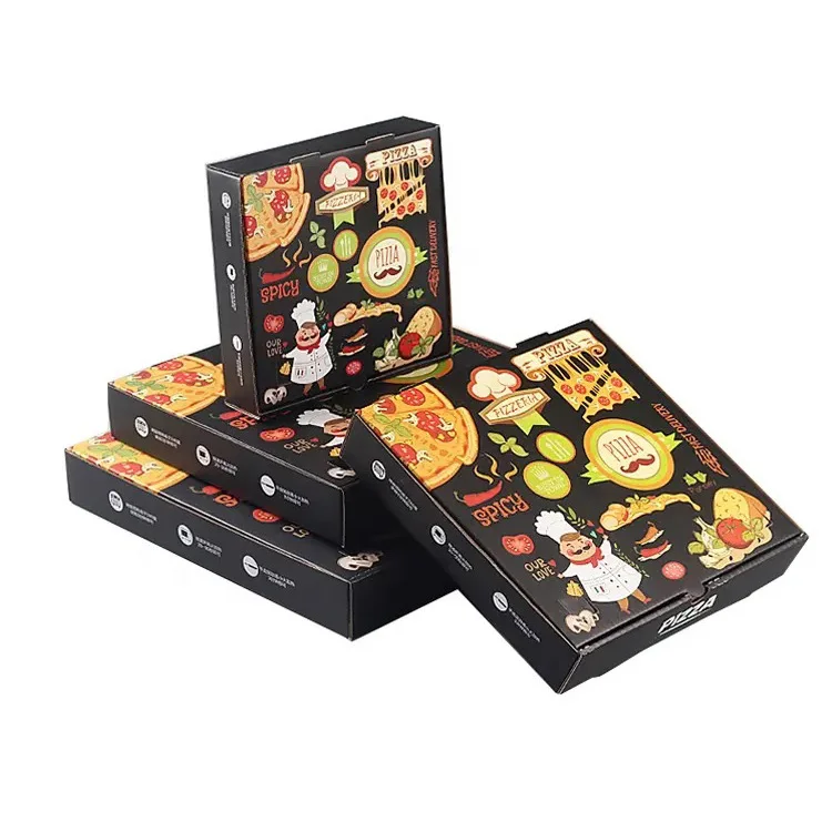 2024 Wholesale Cheap Price Logo Flexo Printed Custom Pizza Box Design With 0.18mm Thickness